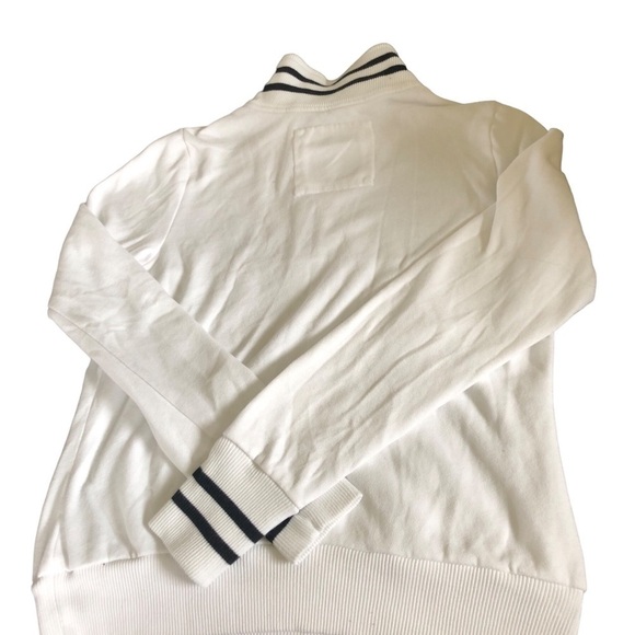 Abercrombie & Fitch New York Eighteen Ninety Two Half Zip Pullover L White Black - Picture 6 of 10